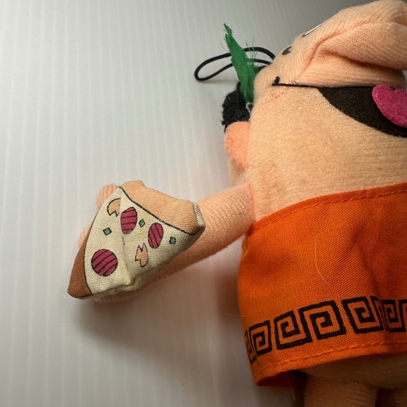 1990 Little Caesars Pizza Finger Puppet Promo Advertising Stuffed Plush Toy 6" - Picture 4 of 7